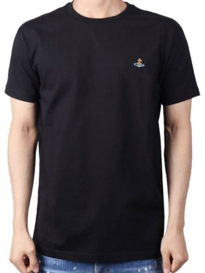 ORB Logo Cotton Short Sleeve T-Shirt Black - VIVIENNE WESTWOOD - BALAAN 2