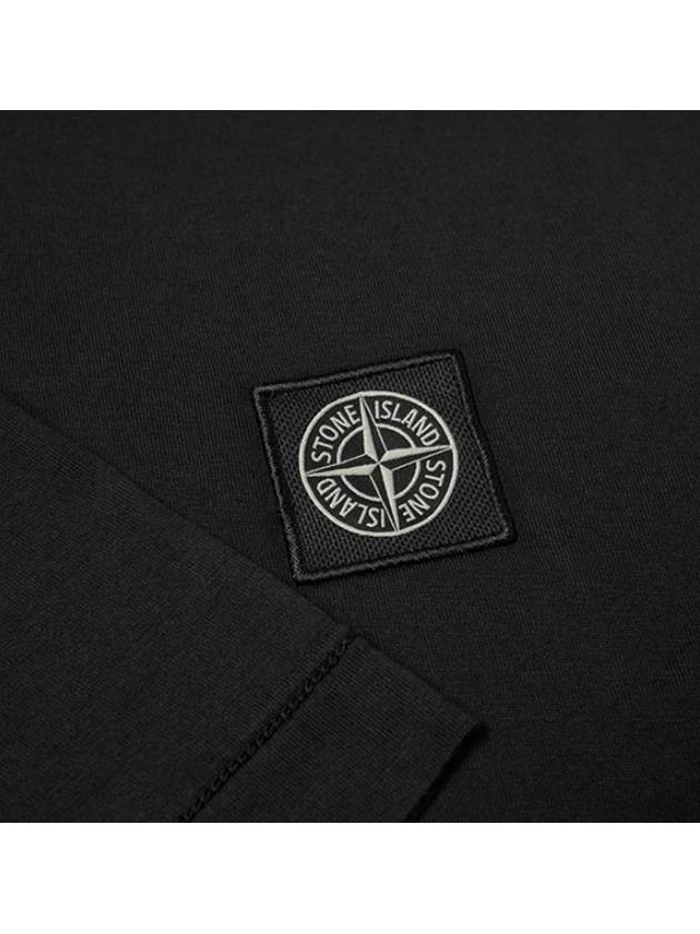 Logo Patch Short Sleeve T-Shirt Black - STONE ISLAND - BALAAN 7