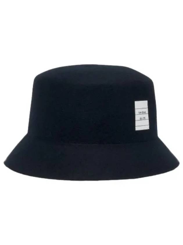 Solid Felt Seamless Bucket Hat Navy - THOM BROWNE - BALAAN 1