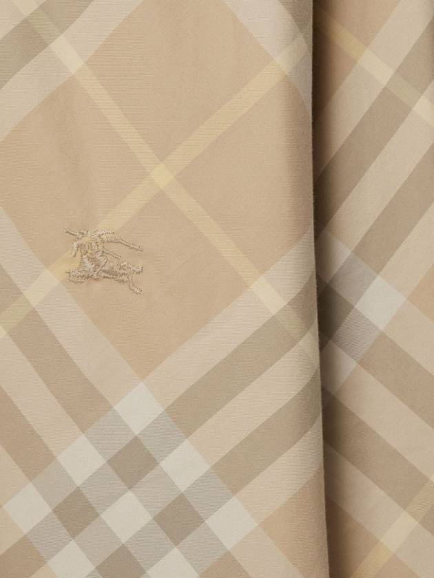 Check Cotton Long Sleeve Shirt Beige - BURBERRY - BALAAN 3