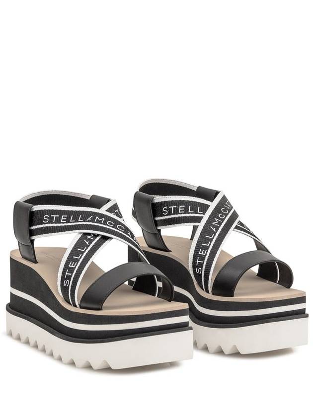 striped platform sandals black - STELLA MCCARTNEY - BALAAN 3