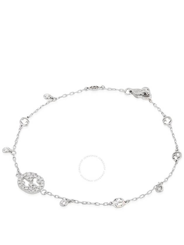 Gucci Interlocking G Diamond Bracelet In Wg,  Size 17 - GUCCI - BALAAN 2