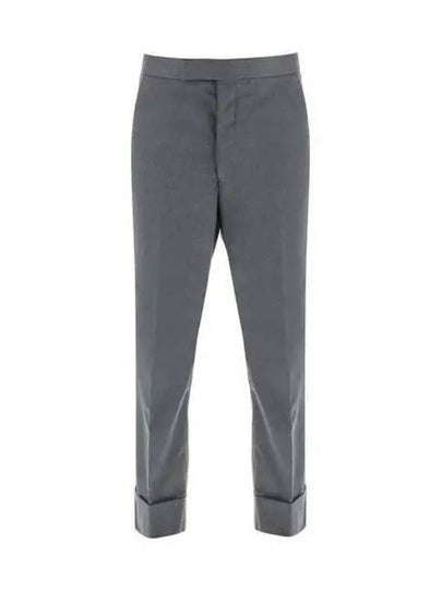 Typewriter Classic Backstrap Straight Pants Grey - THOM BROWNE - BALAAN 2