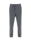 Typewriter Classic Backstrap Straight Pants Grey - THOM BROWNE - BALAAN 2