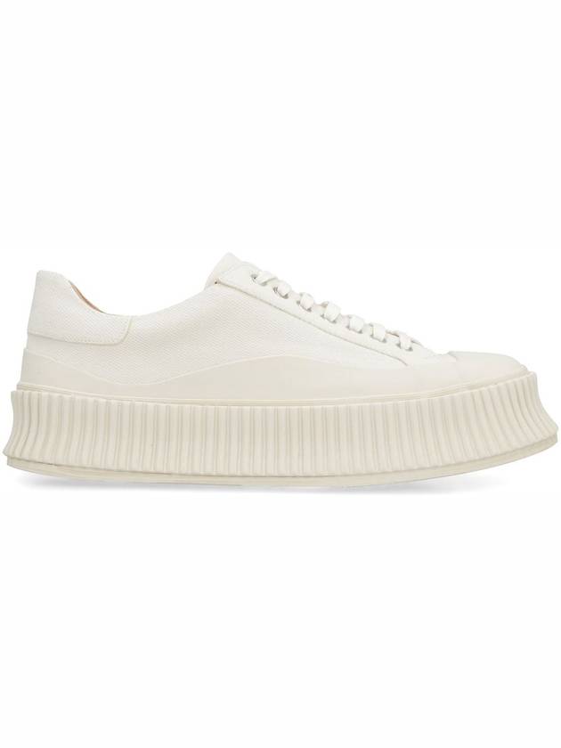 Canvas Platform Low Top Sneakers White - JIL SANDER - BALAAN 4