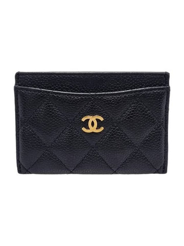 AP0213 Black Classic Caviar Skin Holder Card Wallet - CHANEL - BALAAN 1