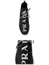 Men's Logo Knit Low Top Sneakers Black - PRADA - BALAAN 8