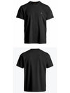 Logo Patch Crew Neck Cotton Short Sleeve T-Shirt Black - PARAJUMPERS - BALAAN 5