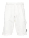 Light Fleece Utility Shorts White - CP COMPANY - BALAAN 2