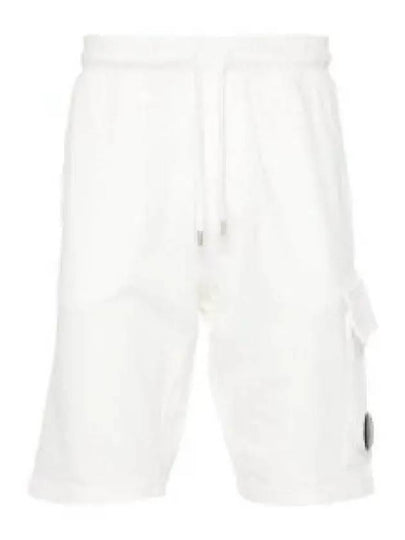 Light Fleece Utility Shorts White - CP COMPANY - BALAAN 2