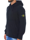 Wappen Patch Brushed Cotton Fleece Hoodie Navy - STONE ISLAND - BALAAN 2