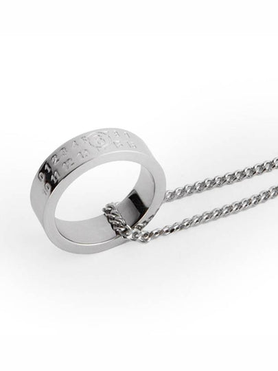 Numeric Minimal Signature Pendant Ring Necklace Silver - MAISON MARGIELA - BALAAN 2