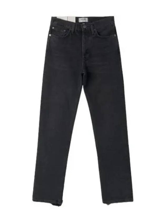 A Goldie Luna mid rise straight denim pants black jeans - AGOLDE - BALAAN 1