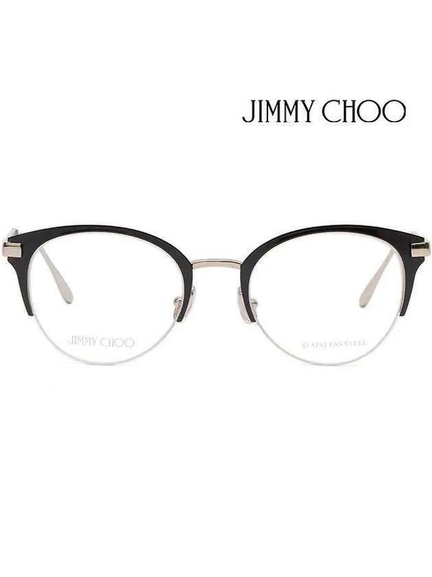 Glasses frame JC215 807 semirimless round black - JIMMY CHOO - BALAAN 3