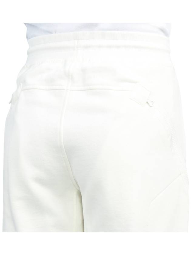 Men's Diagonal Raised Fleece Shorts White - CP COMPANY - BALAAN 11