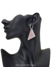 Women's Triangle Logo Earrings Pink - PRADA - BALAAN 9