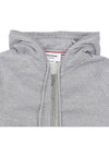 Engineered 4 Bar Diagonal Zip Up Hoodie Light Grey - THOM BROWNE - BALAAN 4