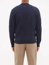 Maison Kitsune FOX Tricolor Fox Patch Navy Knit Wool Cardigan - MAISON KITSUNE - BALAAN 4