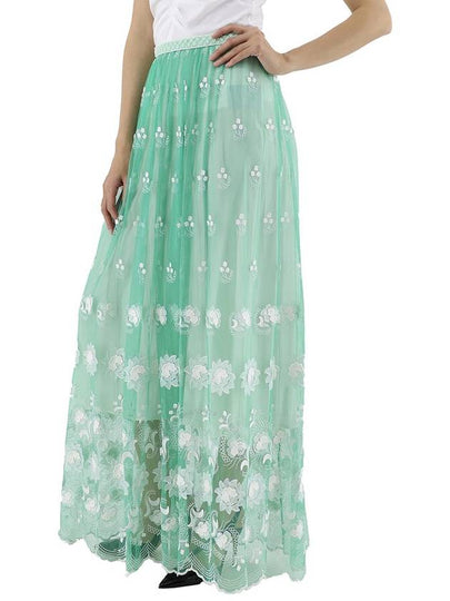 Burberry Ladies Floor-length Embroidered Tulle Skirt, Brand Size 6 (US Size 4) - BURBERRY - BALAAN 2