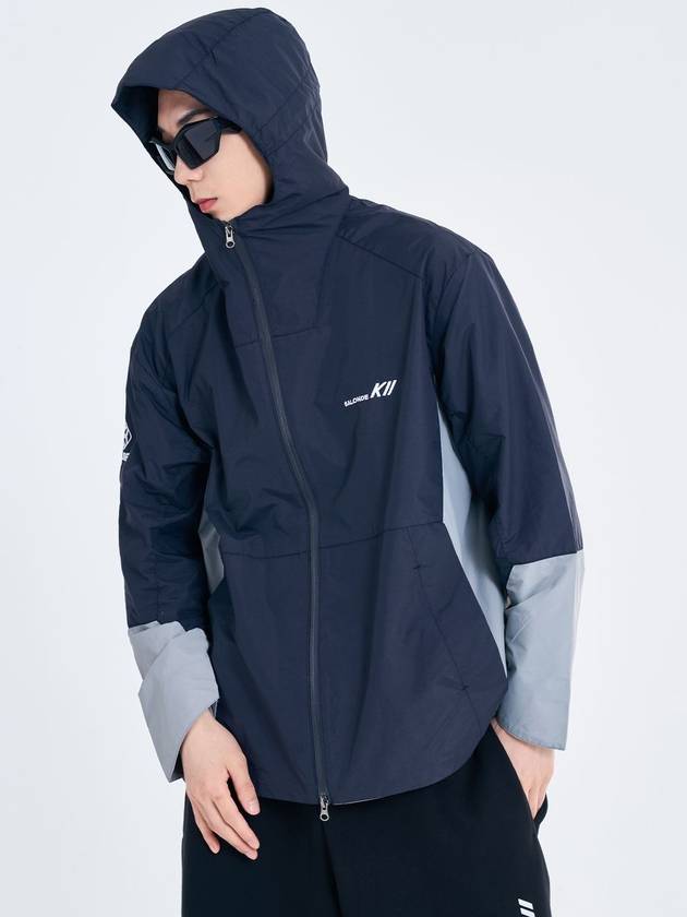 Unisex ATY Nylon Wind Shell Hooded Jumper Navy Graphite SDKIISD231115WB001 - SALONDEKII SDLABEL - BALAAN 9