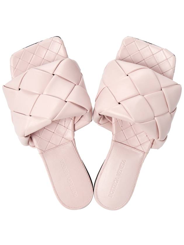 Women's Lido Leather Slippers Cameo - BOTTEGA VENETA - BALAAN 3