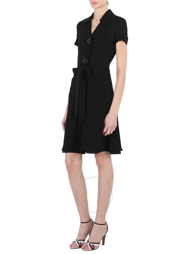 Women s Short Midi Dress Moschino Ladies Black Sleeved Mini Shirt Brand Size 42 US 8 - MOSCHINO - BALAAN 3