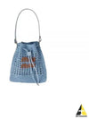 Woven Fabric Mini Bucket Bag Celeste - MIU MIU - BALAAN 2