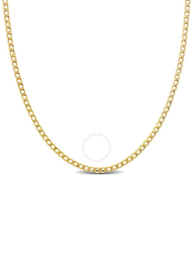 Amour 2.3mm Curb Link Chain Necklace in 10k Yellow Gold - 18 in - AMOUR - BALAAN 1