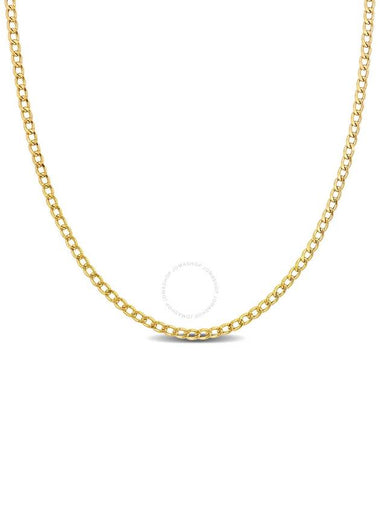 Amour 2.3mm Curb Link Chain Necklace in 10k Yellow Gold - 18 in - AMOUR - BALAAN 1