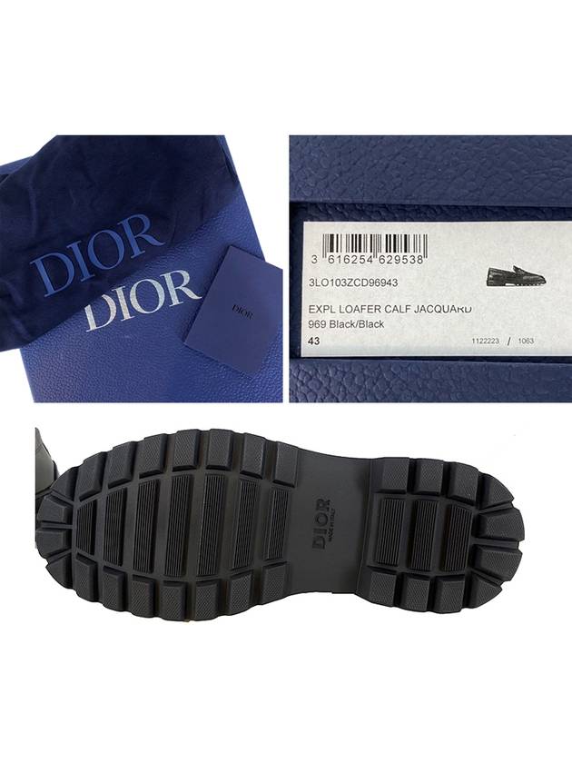 Oblique Jacquard Explorer Loafers Black - DIOR - BALAAN 11