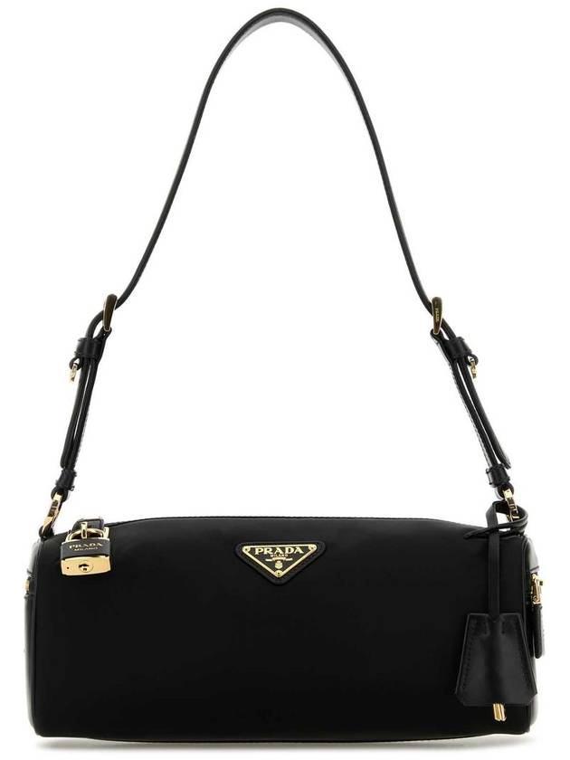 Medium Re-Nylon Leather Shoulder Bag Black - PRADA - BALAAN 2