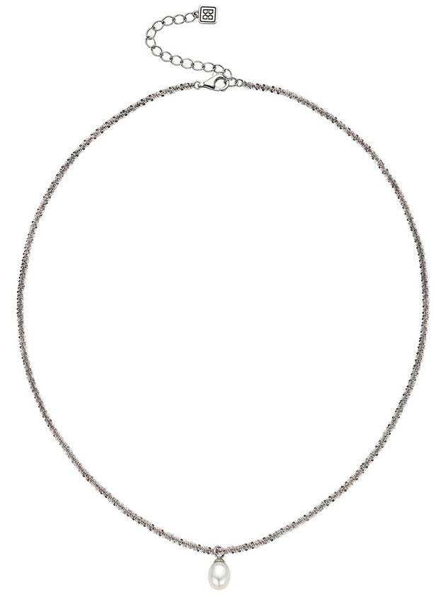 Pearl BB drop pearl necklace silver - BE/GINS - BALAAN 9