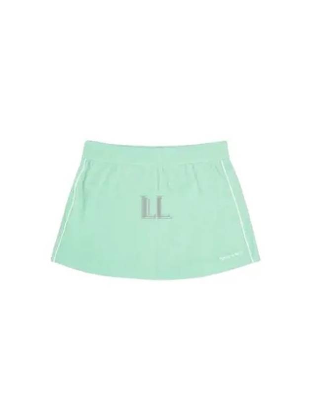 Serif Logo A-Line Skirt Green - SPORTY & RICH - BALAAN 2