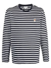 Fox Head Patch Regular Marin Long Sleeve T Shirt Navy Stripes - MAISON KITSUNE - BALAAN 2