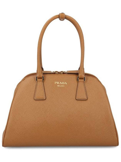 Medium Saffiano Leather Caramel - PRADA - BALAAN 2