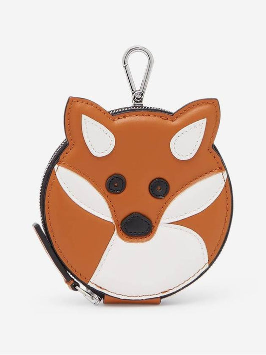 Fox Head Leather Key Holder Brown - MAISON KITSUNE - BALAAN 2