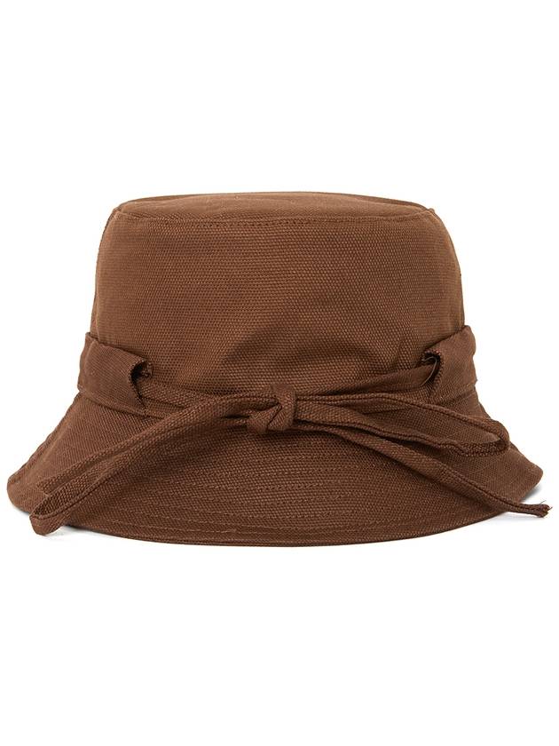 Le Bob Gadjo Knotted Bucket Hat Brown - JACQUEMUS - BALAAN 5