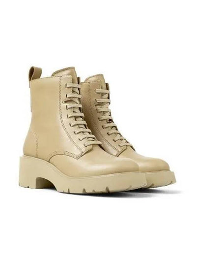 Milah Lace-Up Worker Boots Beige - CAMPER - BALAAN 2