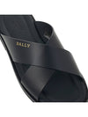 Jair Cross Strap Slider Sandals Black - BALLY - BALAAN 9