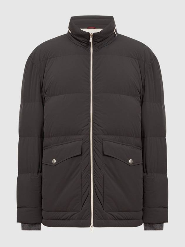 Quilted Shell Hooded Down Padding Black - BRUNELLO CUCINELLI - BALAAN 2