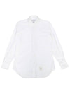 Men's Logo Patch Classic Cotton Long-Sleeve Shirt White - THOM BROWNE - BALAAN 2