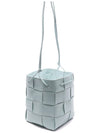 Intrecciato Cassette Small Bucket Bag Teal Washed - BOTTEGA VENETA - BALAAN.