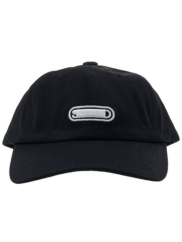 Men's Cotton Logo Ball Cap Black - SOLID HOMME - BALAAN 3