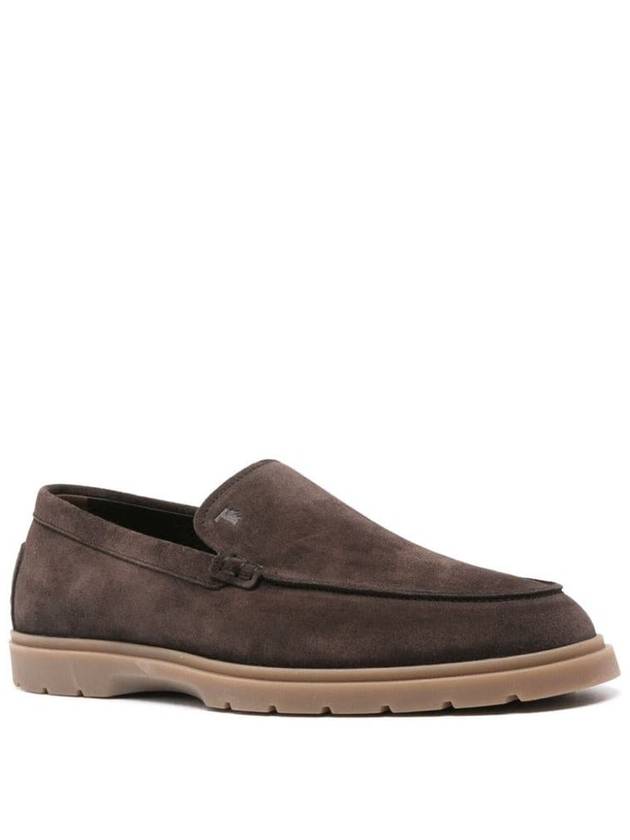 Suede Slipper Loafers Brown - TOD'S - BALAAN 5