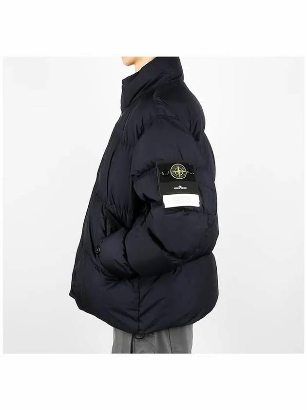 Garment Dyed Crinkle Reps Down Padding Navy - STONE ISLAND - BALAAN 4