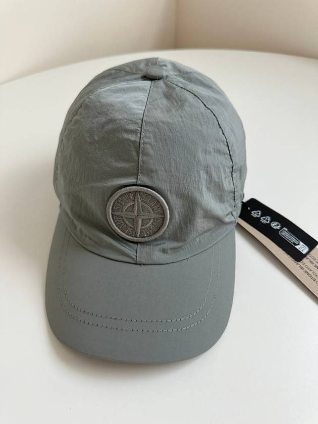 Gray baseball cap with drawstring 811690364 P STONE V0064 - STONE ISLAND - BALAAN 3