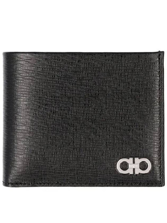 Gancini Bi-fold Wallet Ferragamo Red Black - SALVATORE FERRAGAMO - BALAAN 1