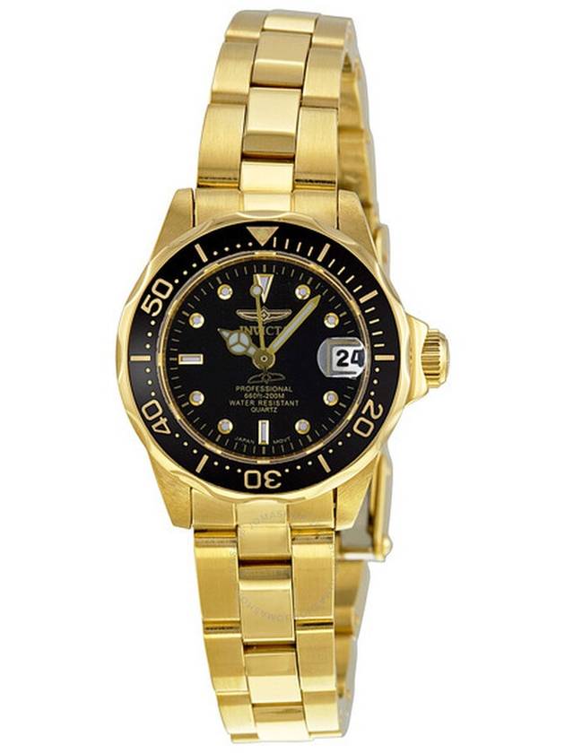 Invicta Pro Diver Gold-plated Black Dial Ladies Watch 8943 - INVICTA - BALAAN 1