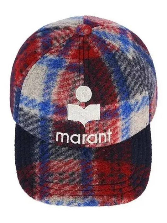 Tyrone logo check ball cap 270756 - ISABEL MARANT - BALAAN 1