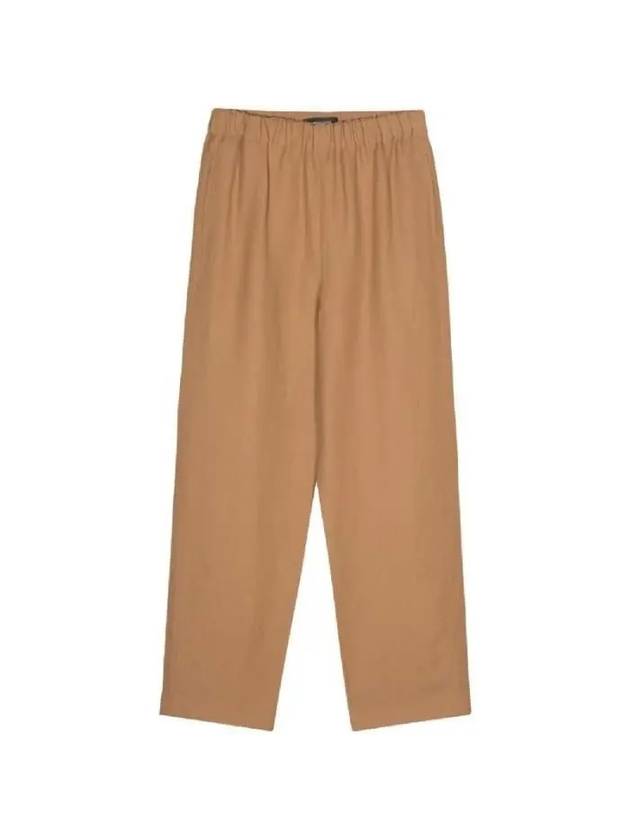 Viscose Linen Jogging Track Pants Beige - FABIANA FILIPPI - BALAAN 2